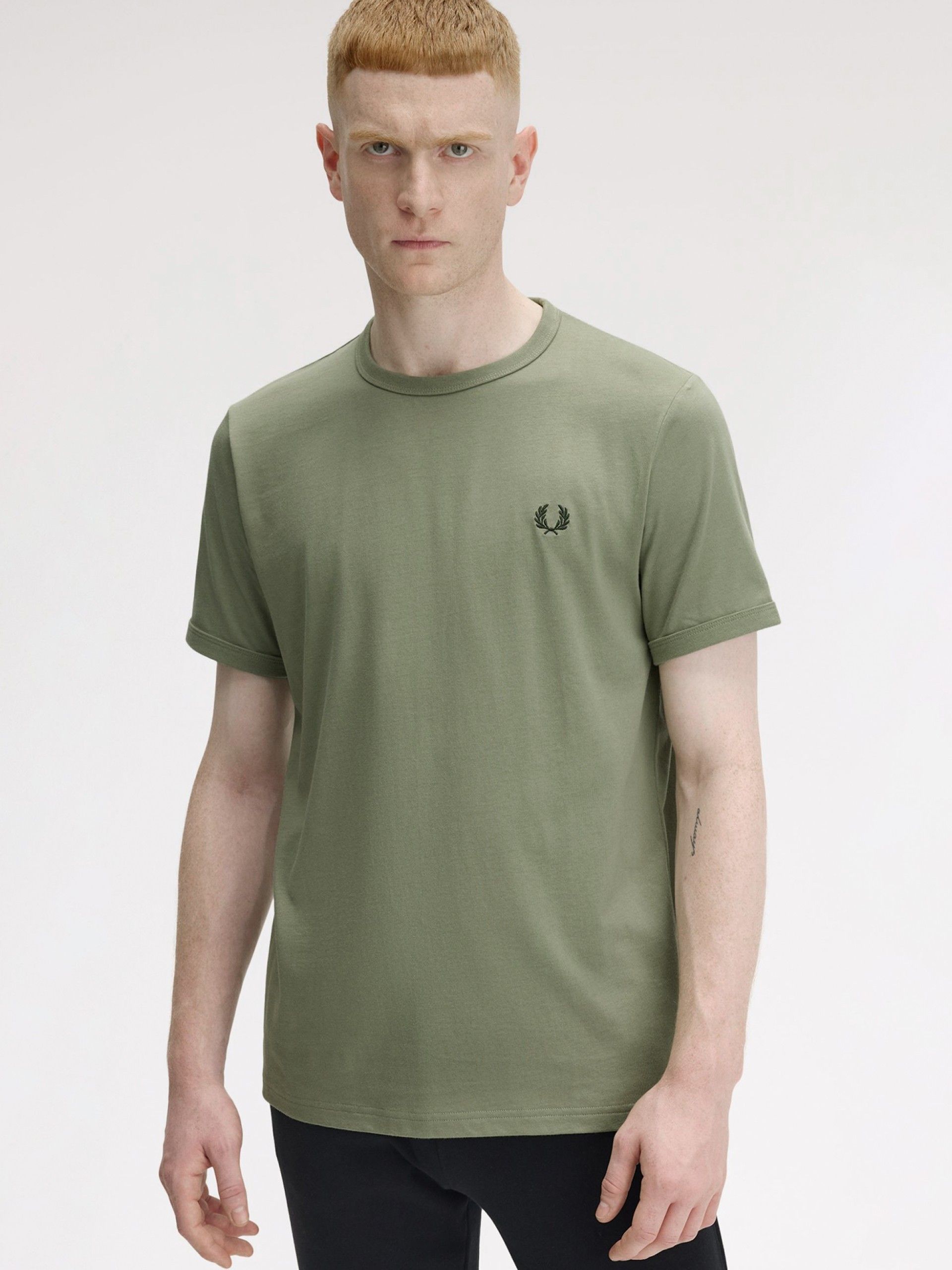 T-shirt Fred Perry Ringer Verde