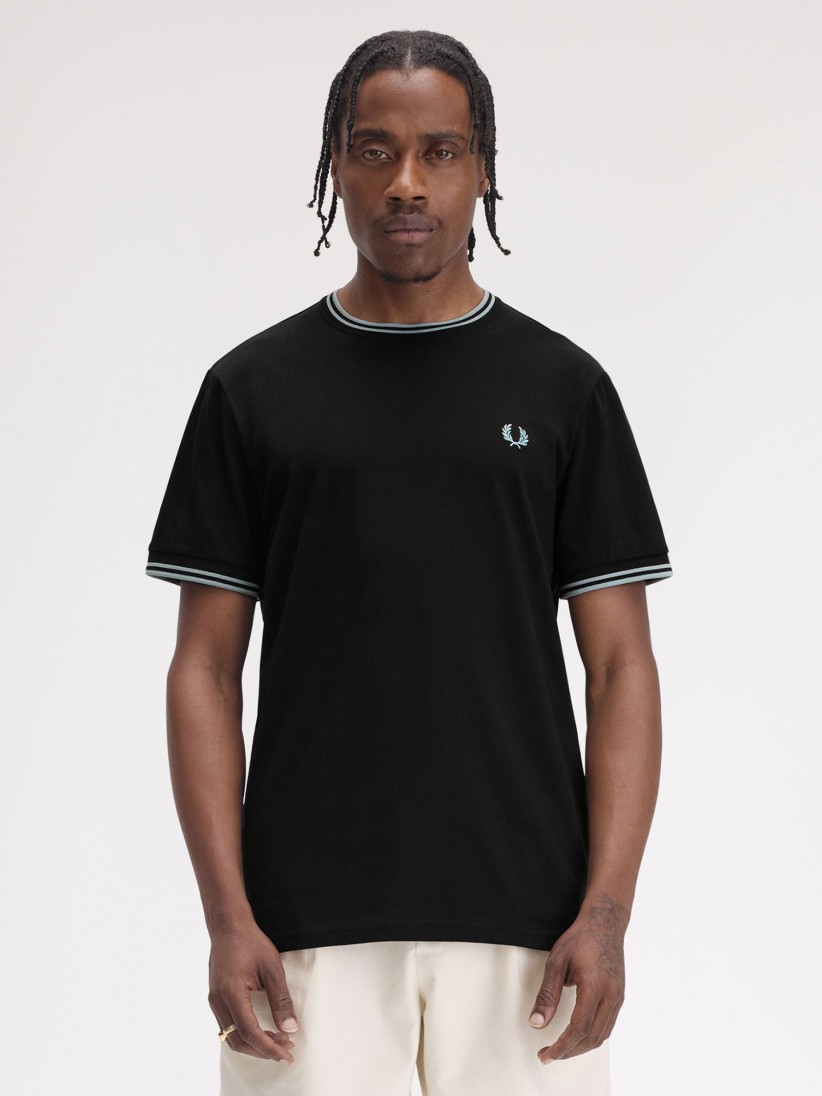 T-shirt Fred Perry Twin Tipped Preta e Azul