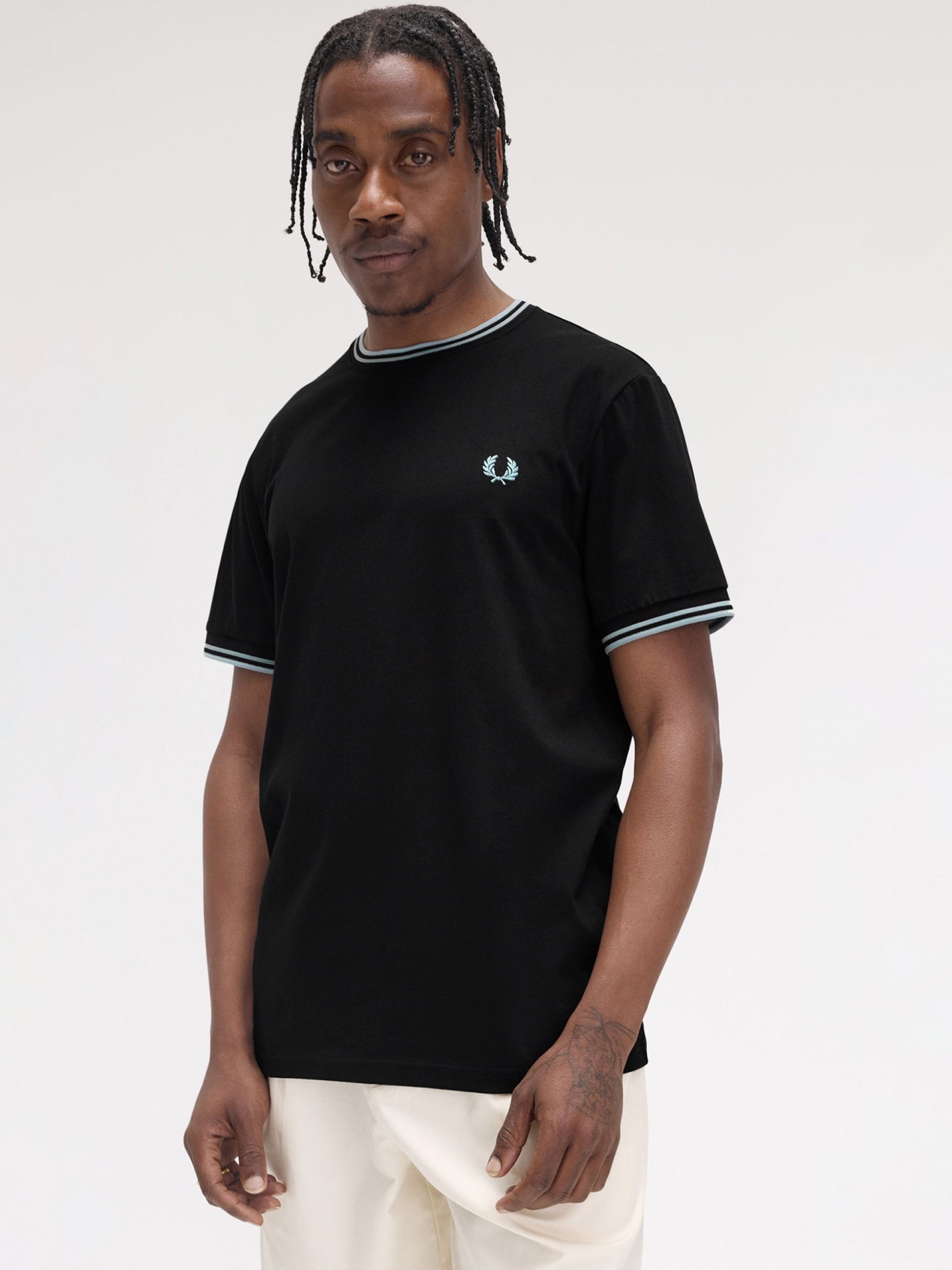 T-shirt Fred Perry Twin Tipped Preta e Azul