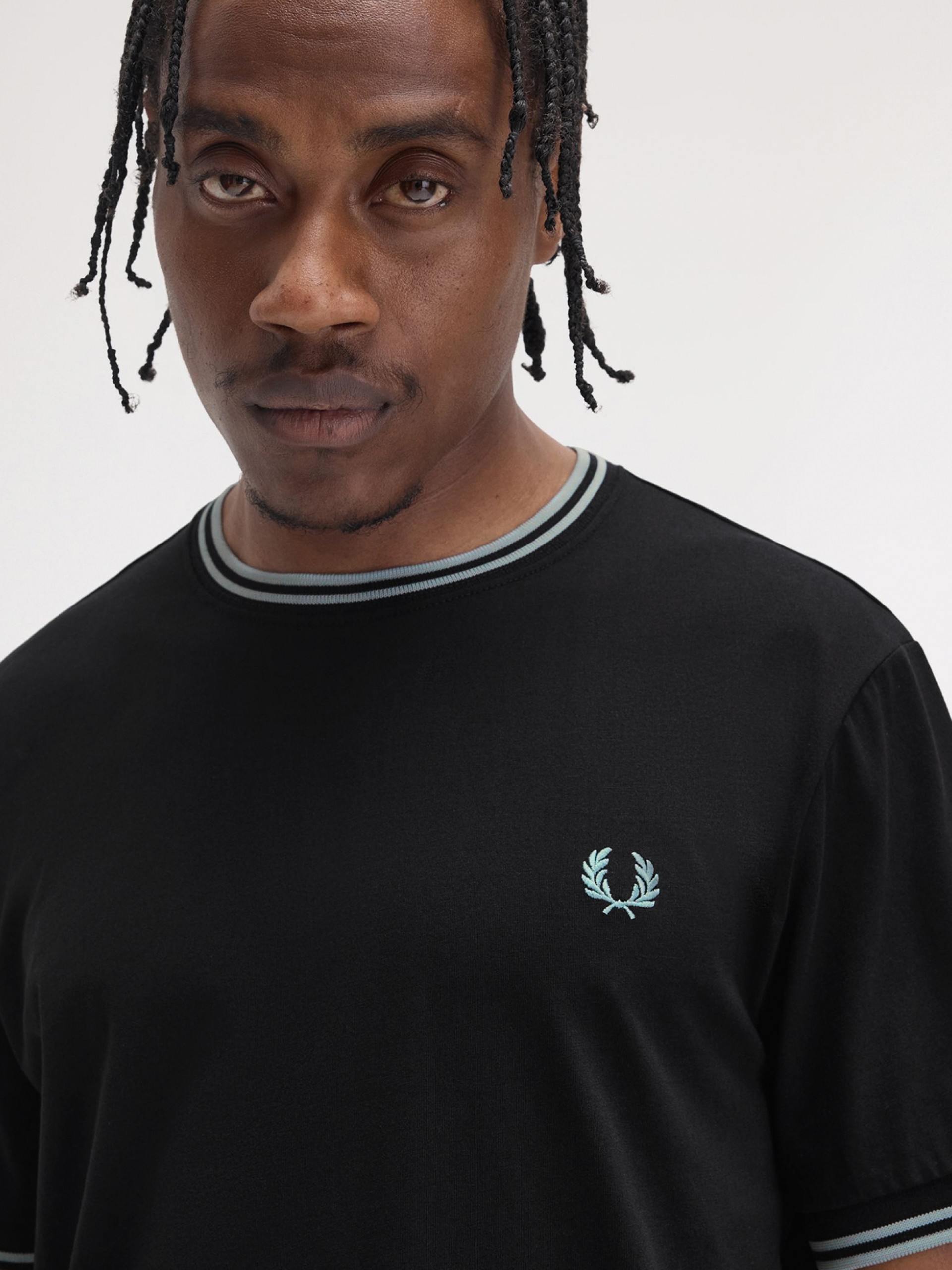 T-shirt Fred Perry Twin Tipped Preta e Azul