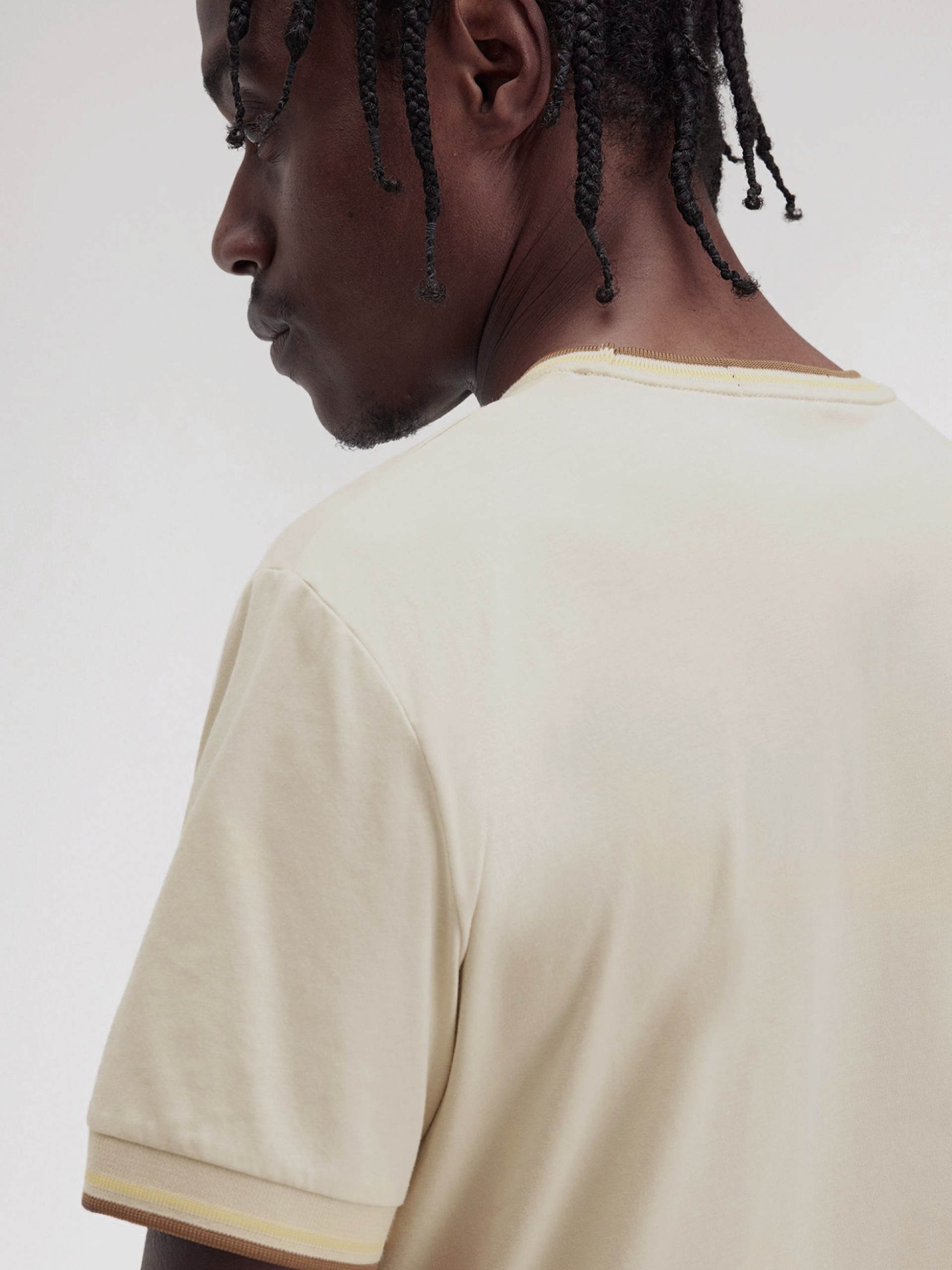 T-shirt Fred Perry Twin Tipped Bege e Castanha