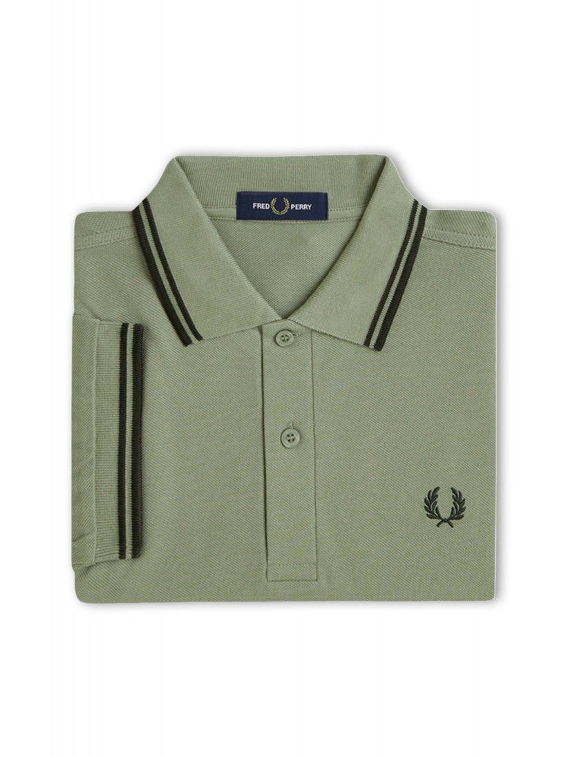 Polo Fred Perry M3600 Twin Tipped Verde