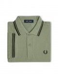 Polo Fred Perry M3600 Twin Tipped Verde