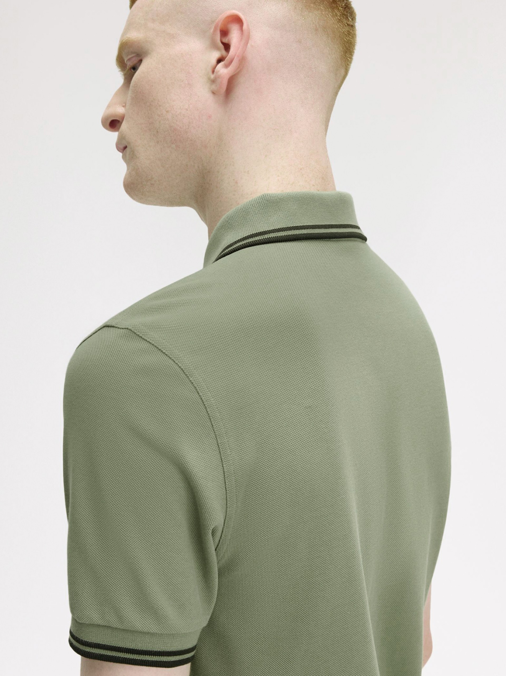 Fred Perry M3600 Twin Tipped Green Polo Shirt