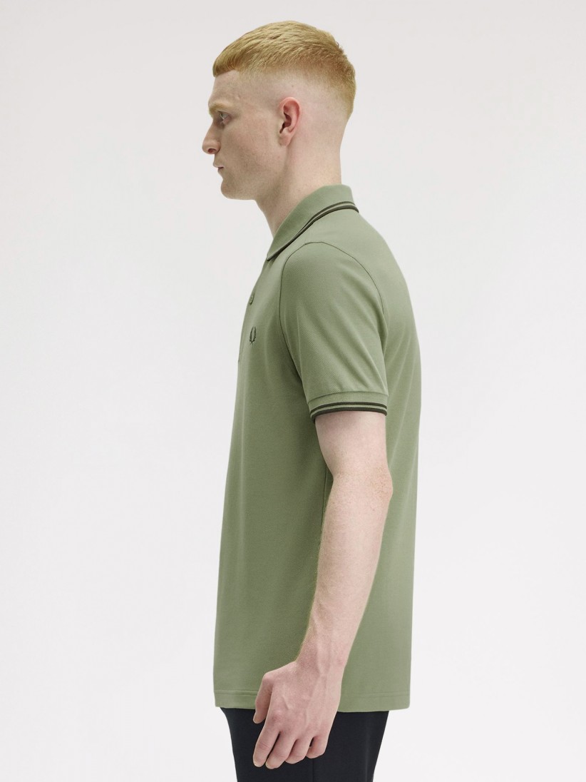 Polo Fred Perry M3600 Twin Tipped Verde