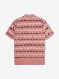 Polo Fred Perry Rib Knitted De Rayas Rosa
