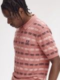 Polo Fred Perry Rib Knitted De Rayas Rosa