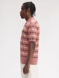 Polo Fred Perry Rib Knitted De Rayas Rosa