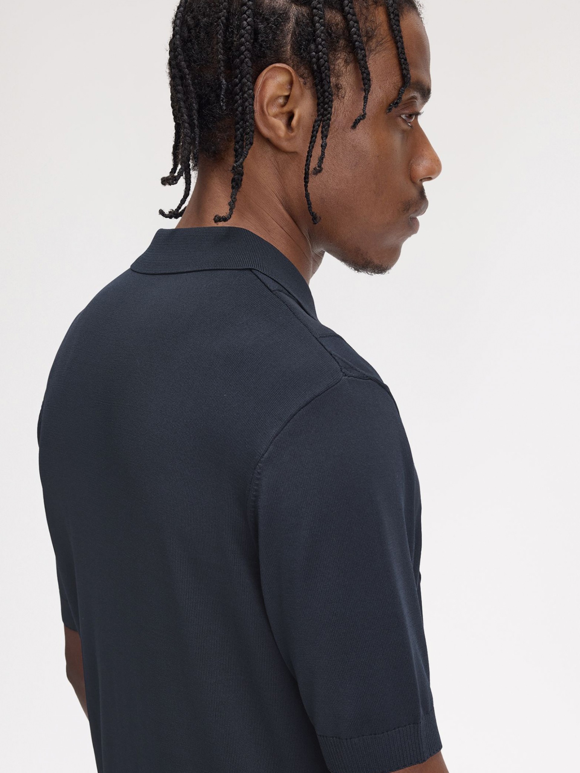 Polo Fred Perry Cable Knitted Azul