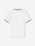 Polo Fred Perry M3600 Twin Tipped Branco e Azul