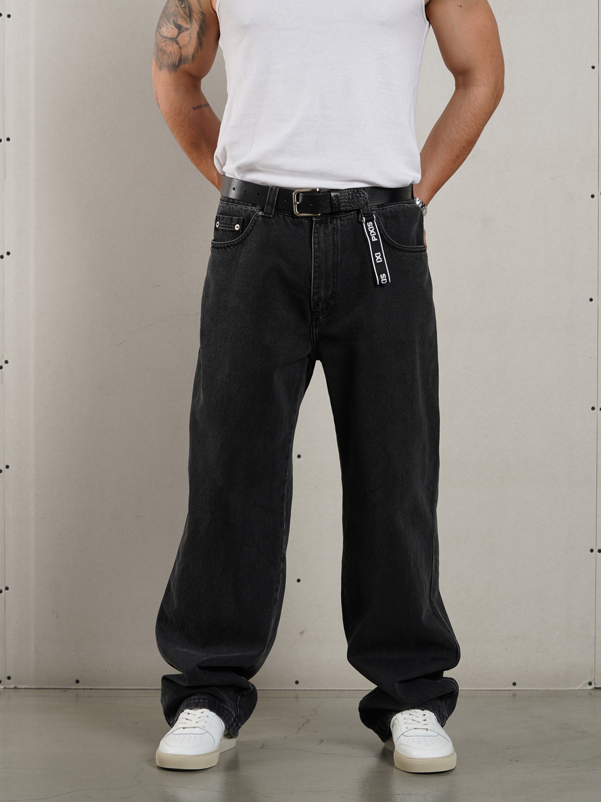Pantalones Vaqueros Pixis Cannes Negros