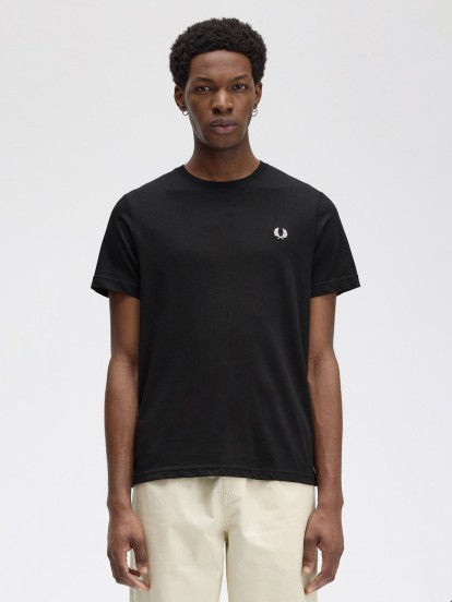 Fred Perry Crew Neck Black T-shirt