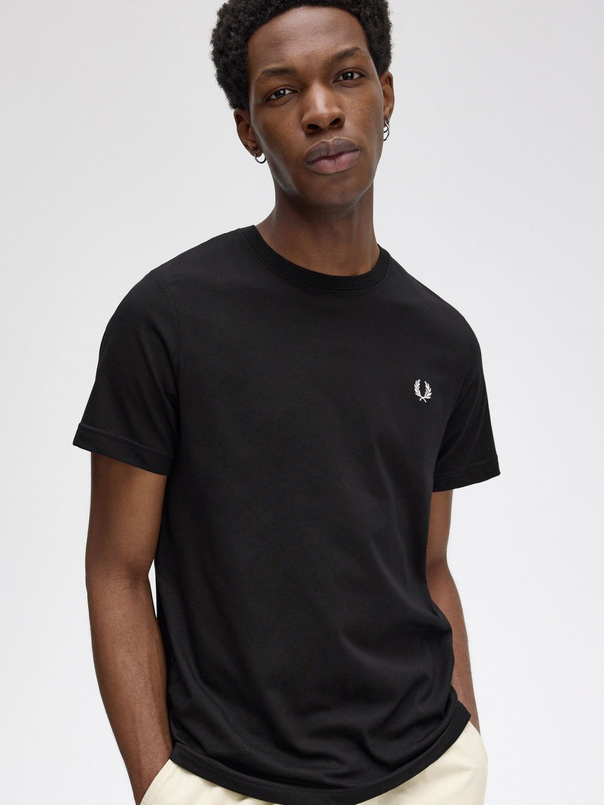 Fred Perry Crew Neck Black T-shirt