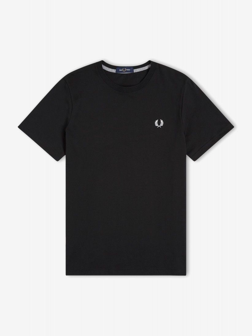 T-shirt Fred Perry Crew Neck Preta
