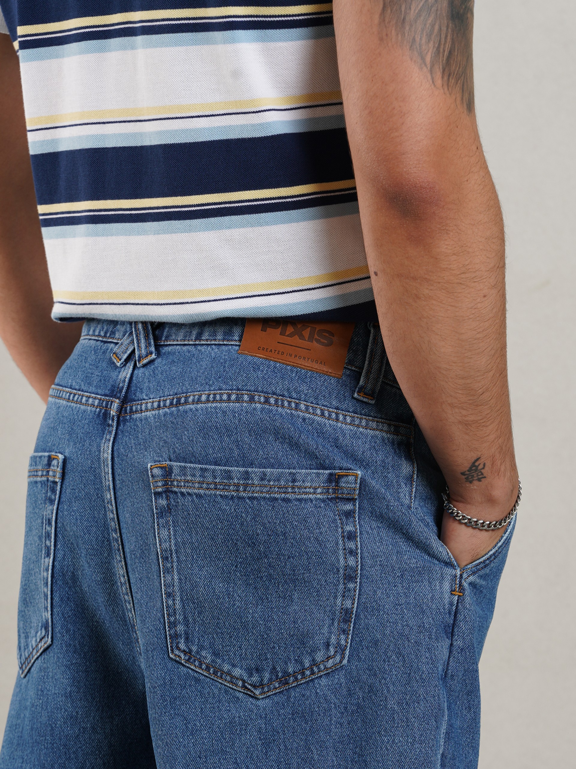 Calças de Ganga Pixis Munich Azuis