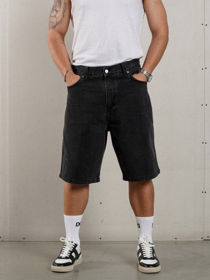 Pixis Cannes Black Denim Shorts