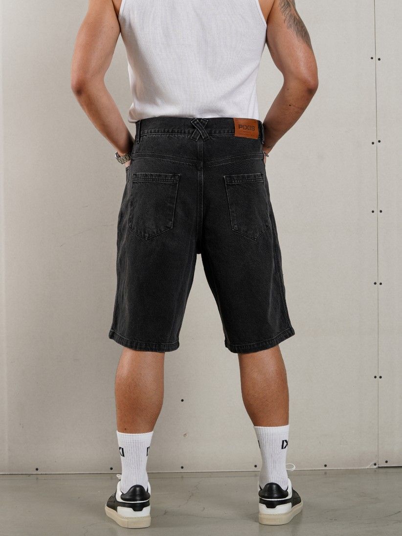 Pantalones Vaqueros Cortos Pixis Cannes Negros