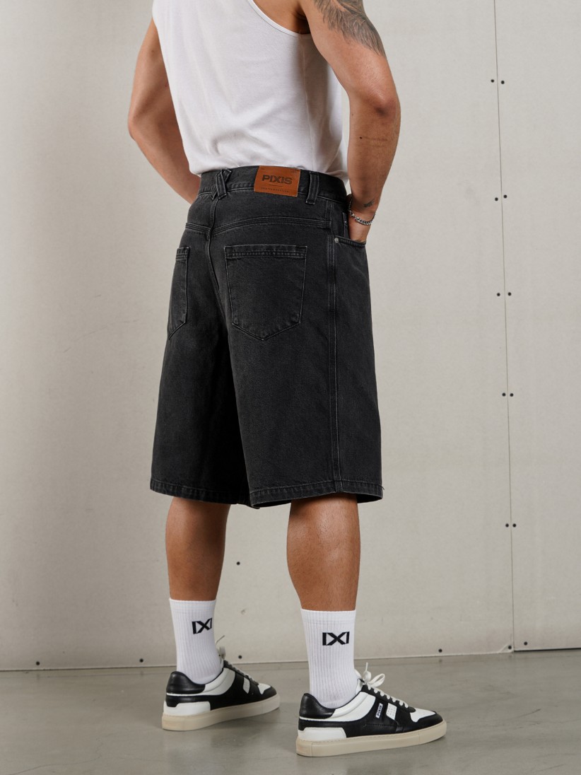 Pantalones Vaqueros Cortos Pixis Cannes Negros