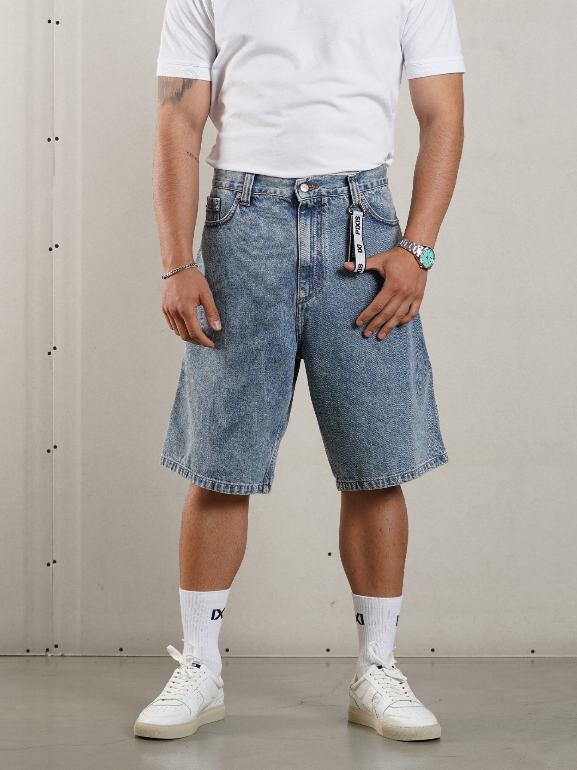 Pantalones Vaqueros Cortos Pixis Cannes Azules