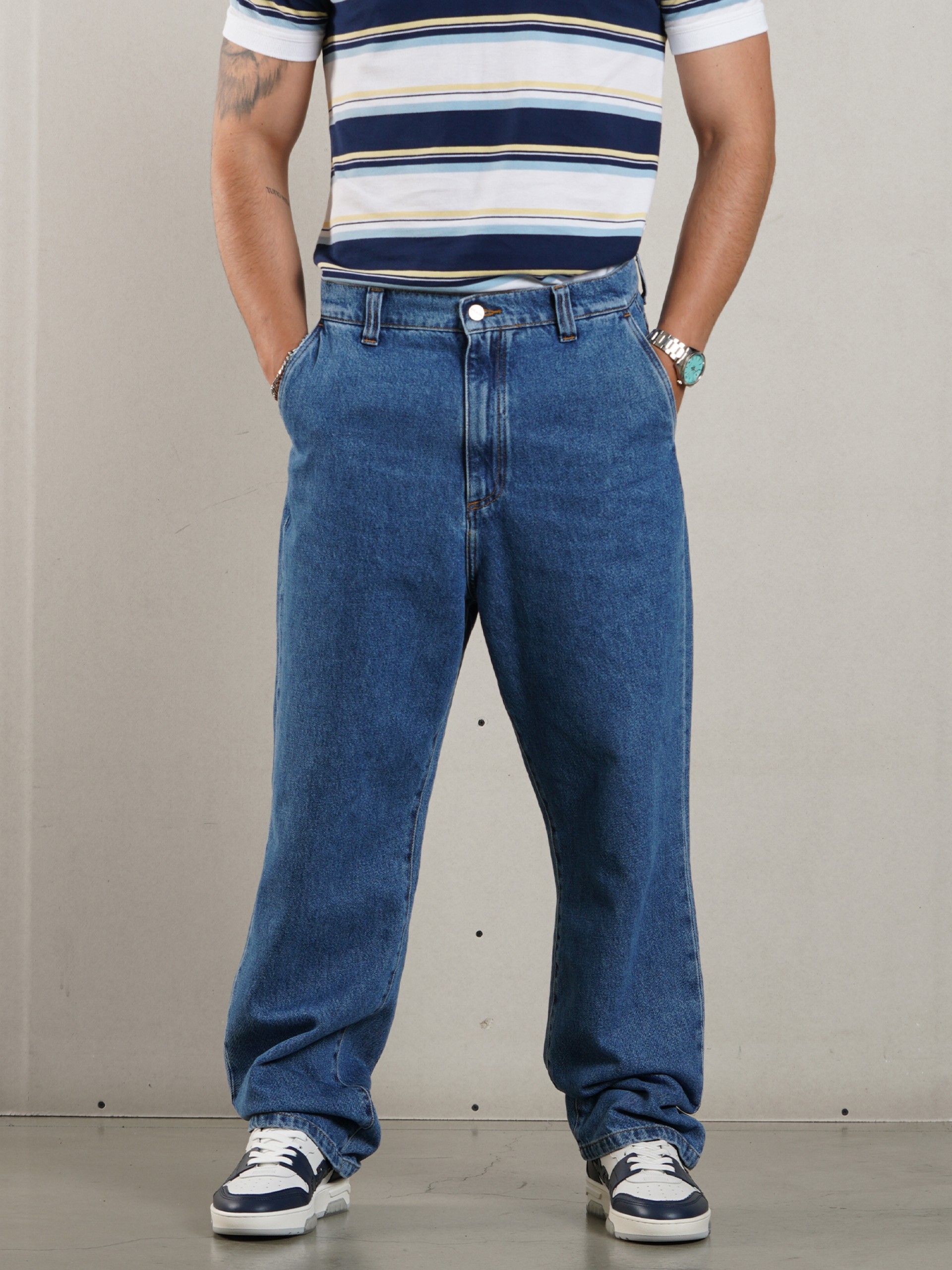 Calças de Ganga Pixis Munich Azuis