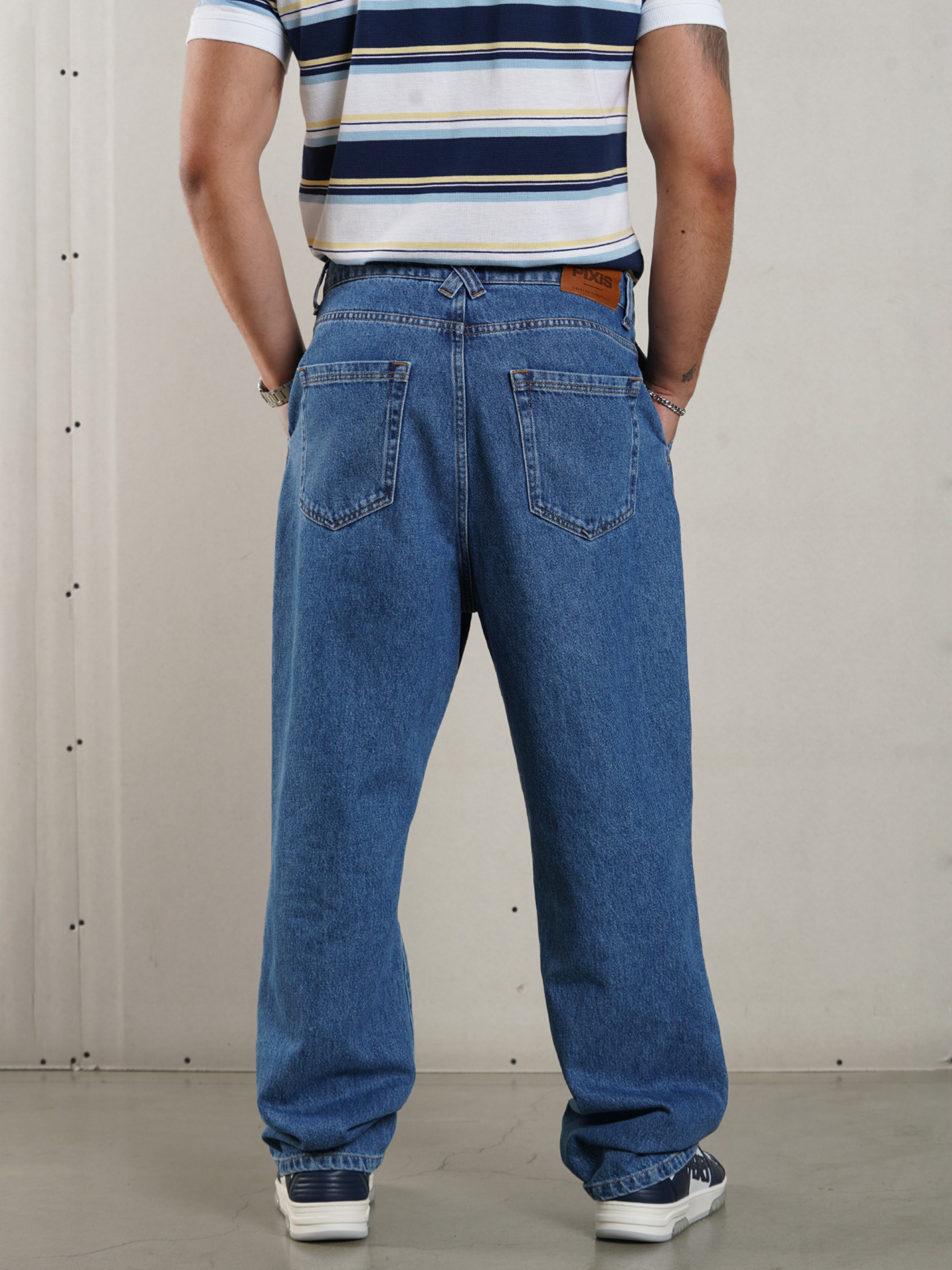 Calças de Ganga Pixis Munich Azuis