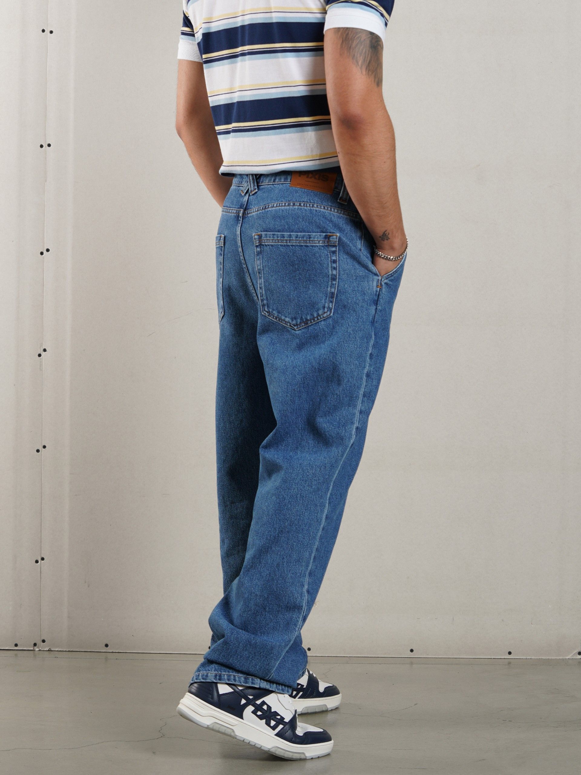 Calças de Ganga Pixis Munich Azuis