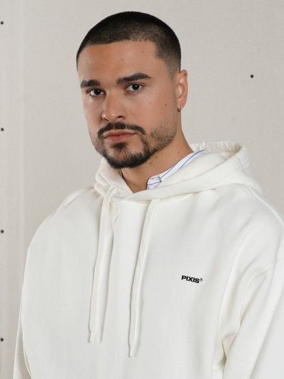 Sudadera con Capucha Pixis Tours Blanca