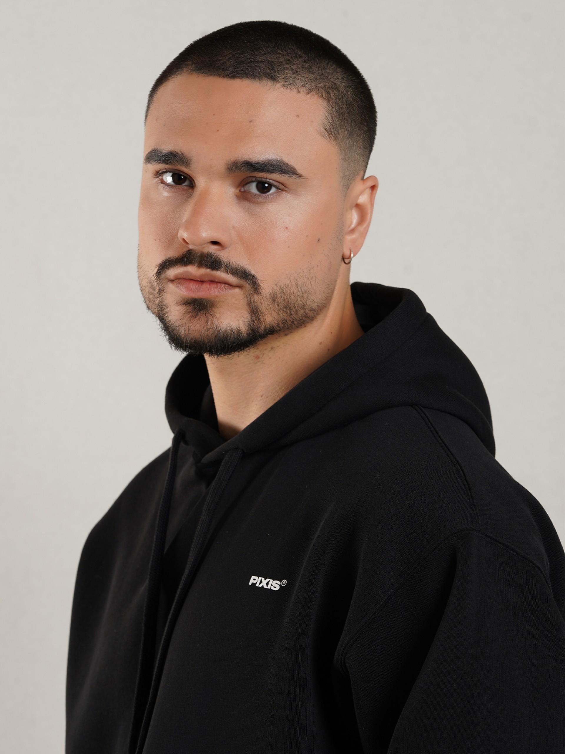 Sudadera con Capucha Pixis Tours Negra