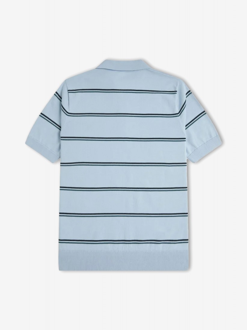 Polo Fred Perry Knitted De Rayas Azul