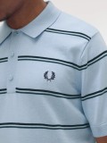 Polo Fred Perry Knitted De Rayas Azul