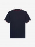 Polo Fred Perry M3600 Twin Tipped Azul e Vermelho