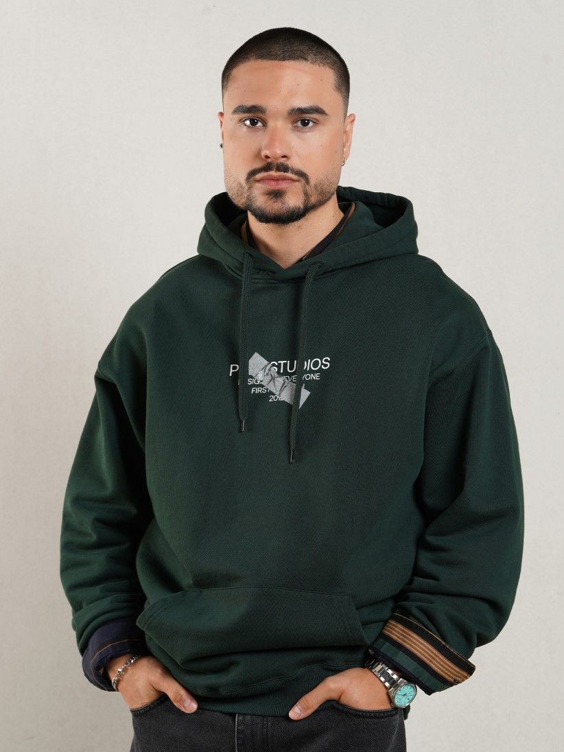 Camisola com Capuz Pixis The Design Verde
