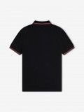 Polo Fred Perry M3600 Twin Tipped Preto e Castanho