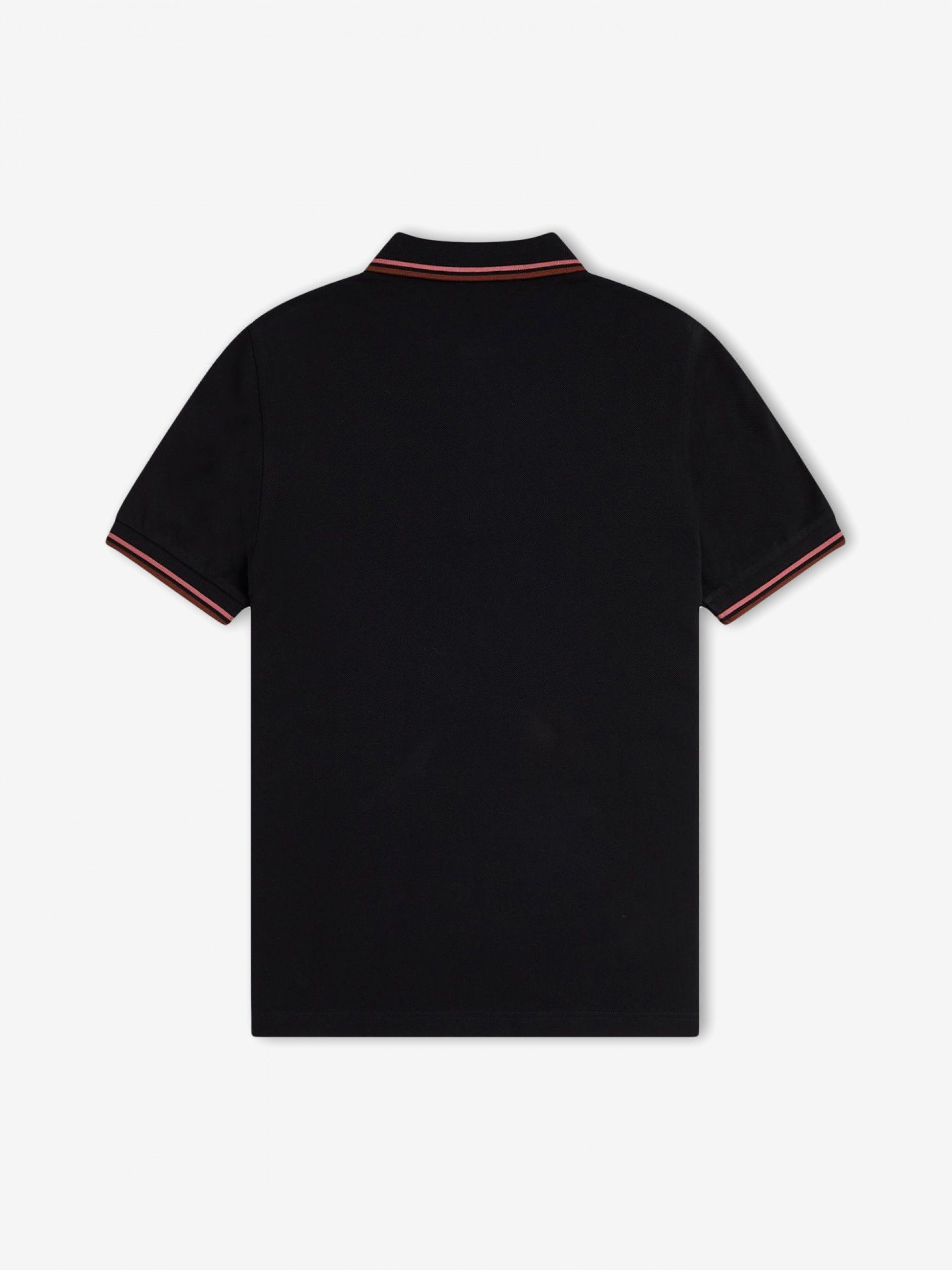 Fred Perry M3600 Twin Tipped Black and Brown Polo Shirt