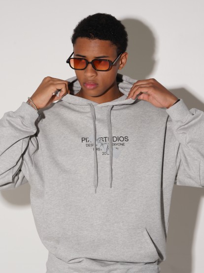 Pixis The Design Grey Hoodie