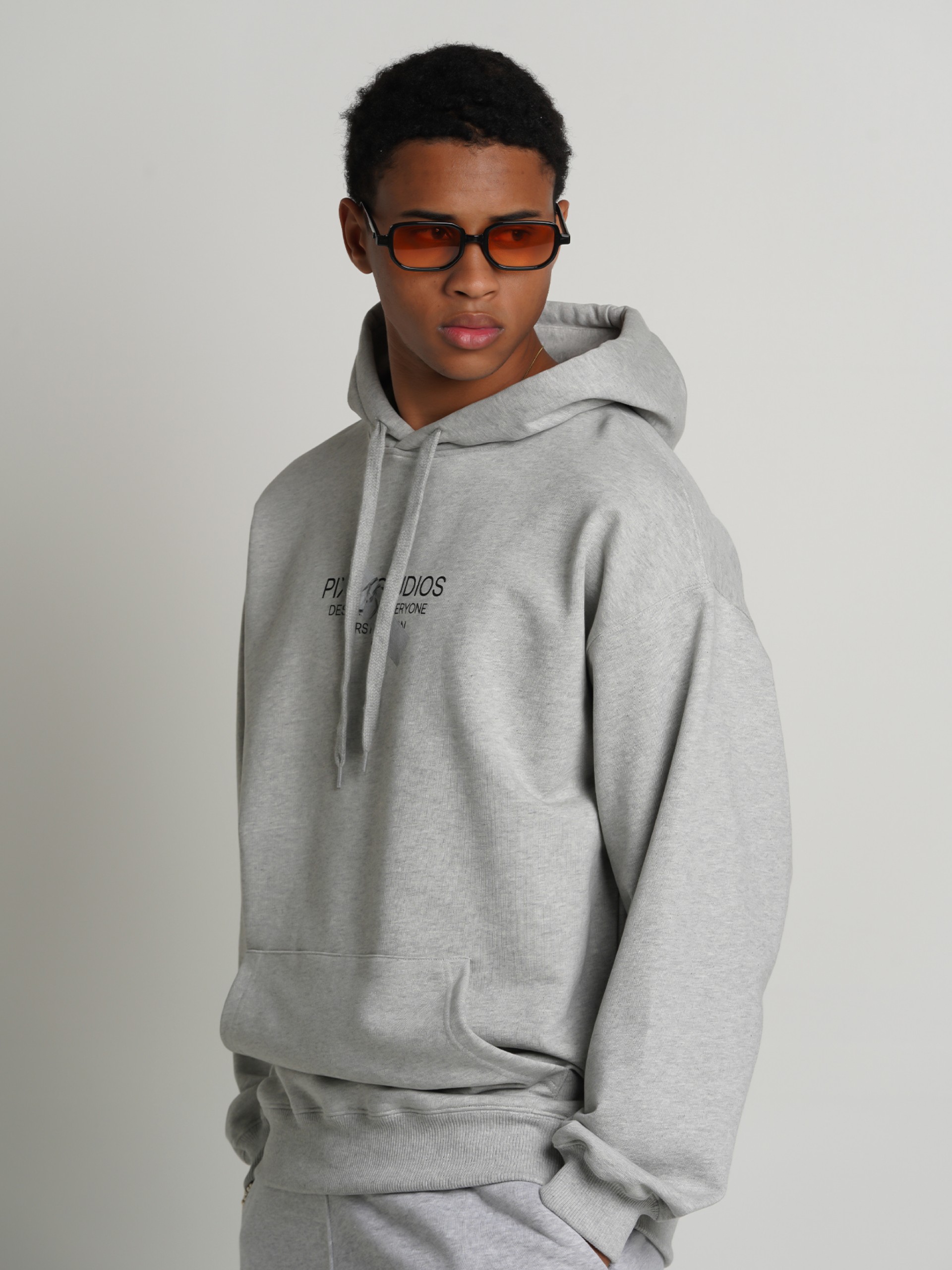 Sudadera con Capucha Pixis The Design Gris