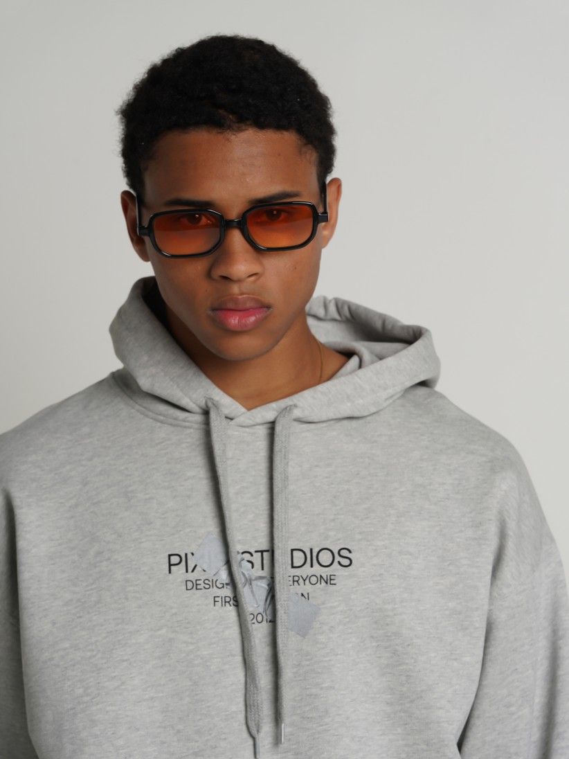 Camisola com Capuz Pixis The Design Cinzenta
