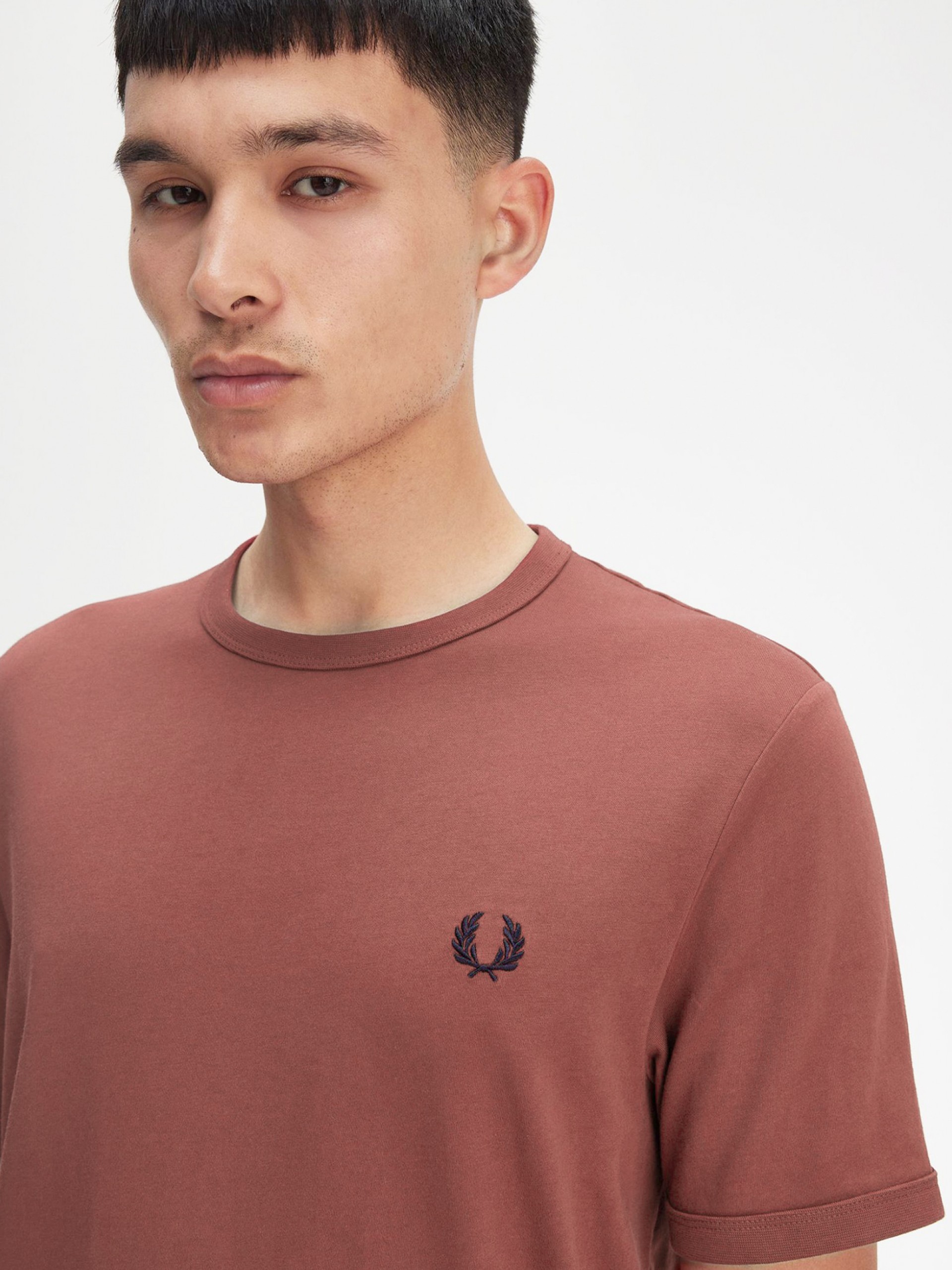 T-shirt Fred Perry Ringer Rosa