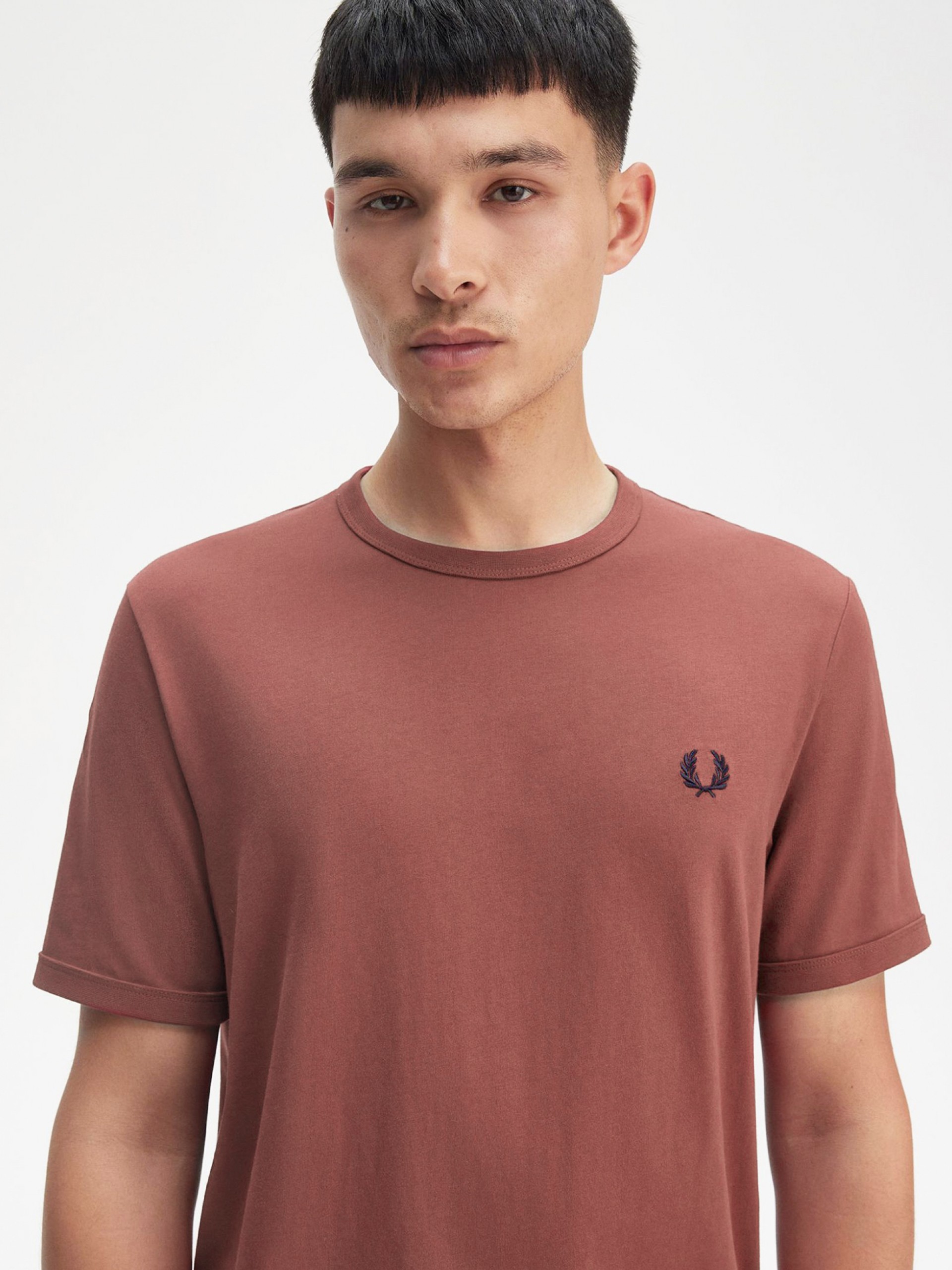 T-shirt Fred Perry Ringer Rosa
