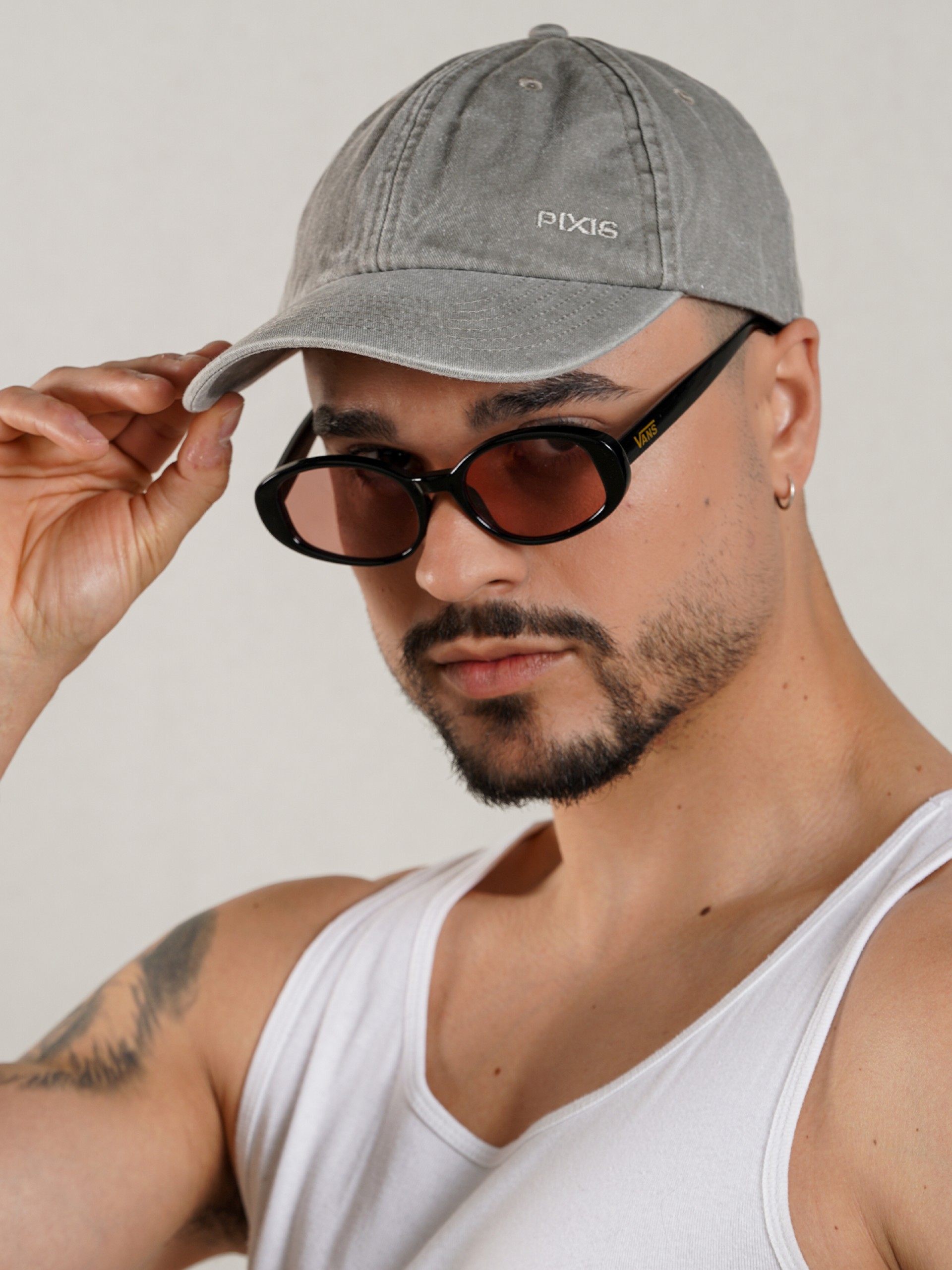 Gorra Pixis Stone Washed Gris