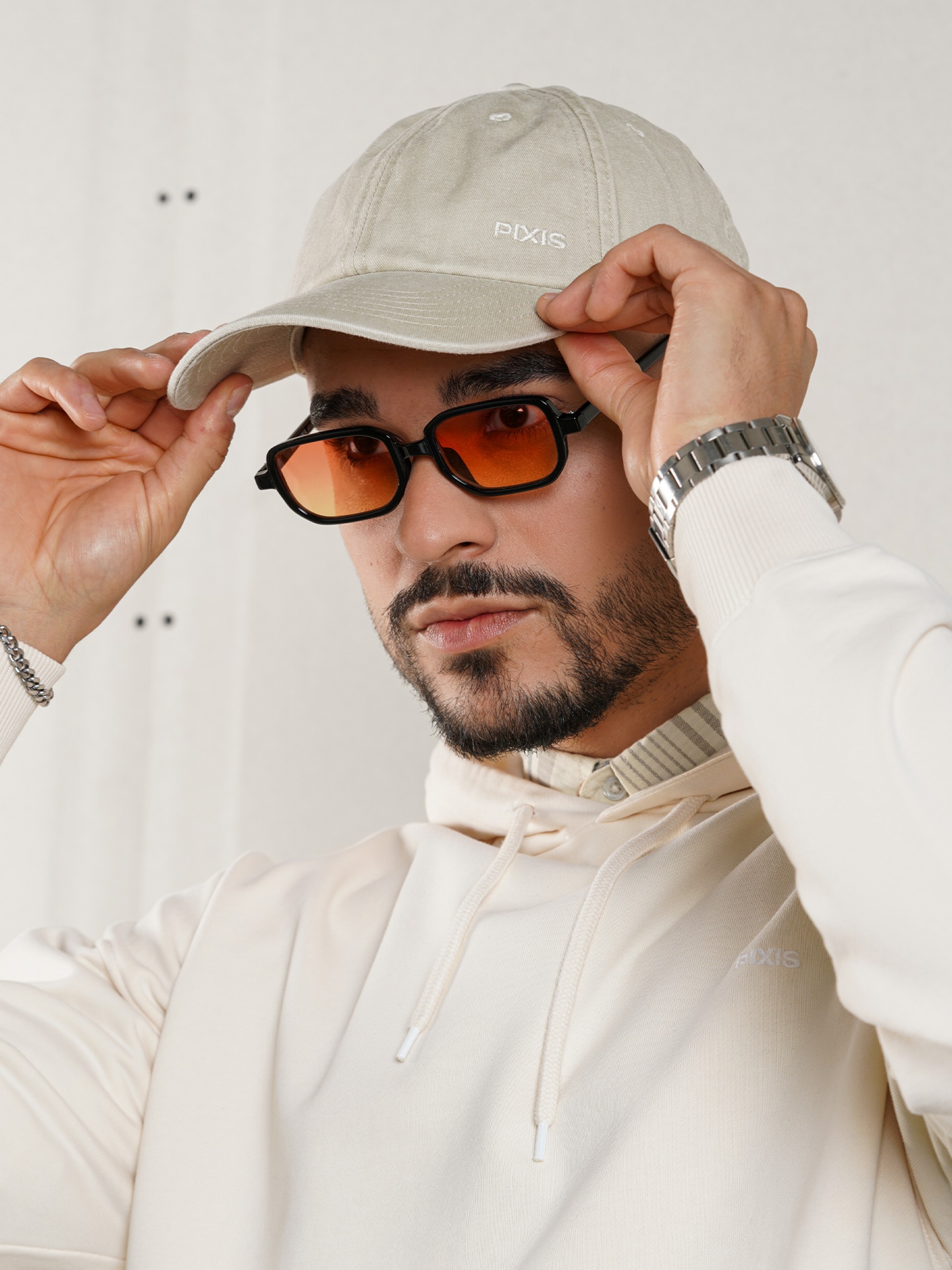 Gorra Pixis Stone Washed Beige