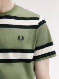 T-shirt Fred Perry Bold Stripe s Riscas Verde