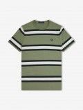 T-shirt Fred Perry Bold Stripe s Riscas Verde