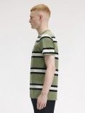 T-shirt Fred Perry Bold Stripe s Riscas Verde
