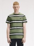 T-shirt Fred Perry Bold Stripe s Riscas Verde