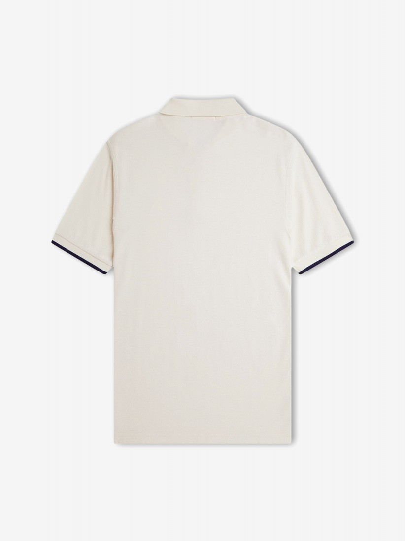 Polo Fred Perry Crepe Piqu Zip Neck Bege