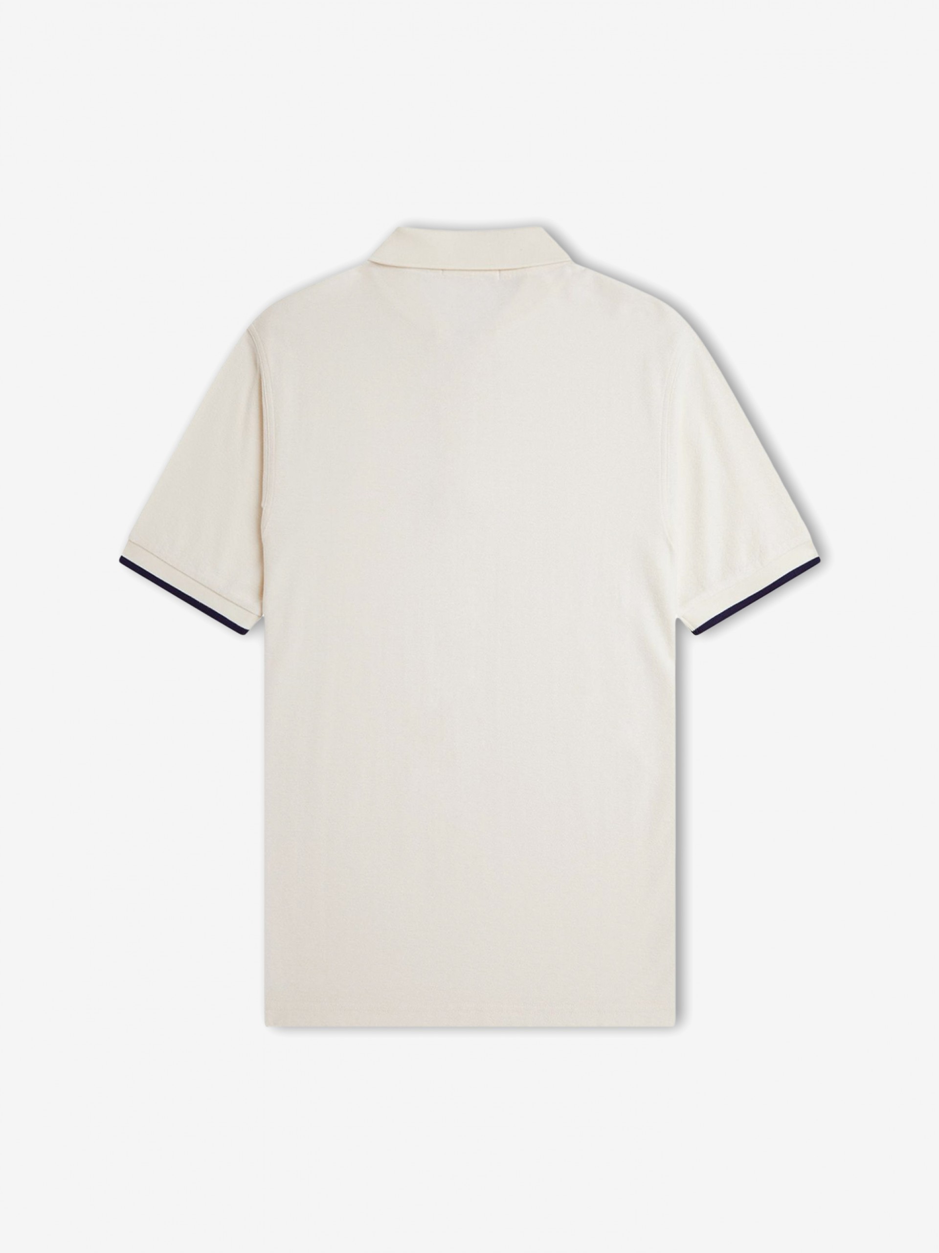 Polo Fred Perry Crepe Piqué Zip Neck Bege