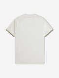 T-shirt Fred Perry Tipped Cuff Branca e Verde
