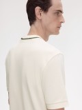 T-shirt Fred Perry Crew Neck Piqu Bege e Verde