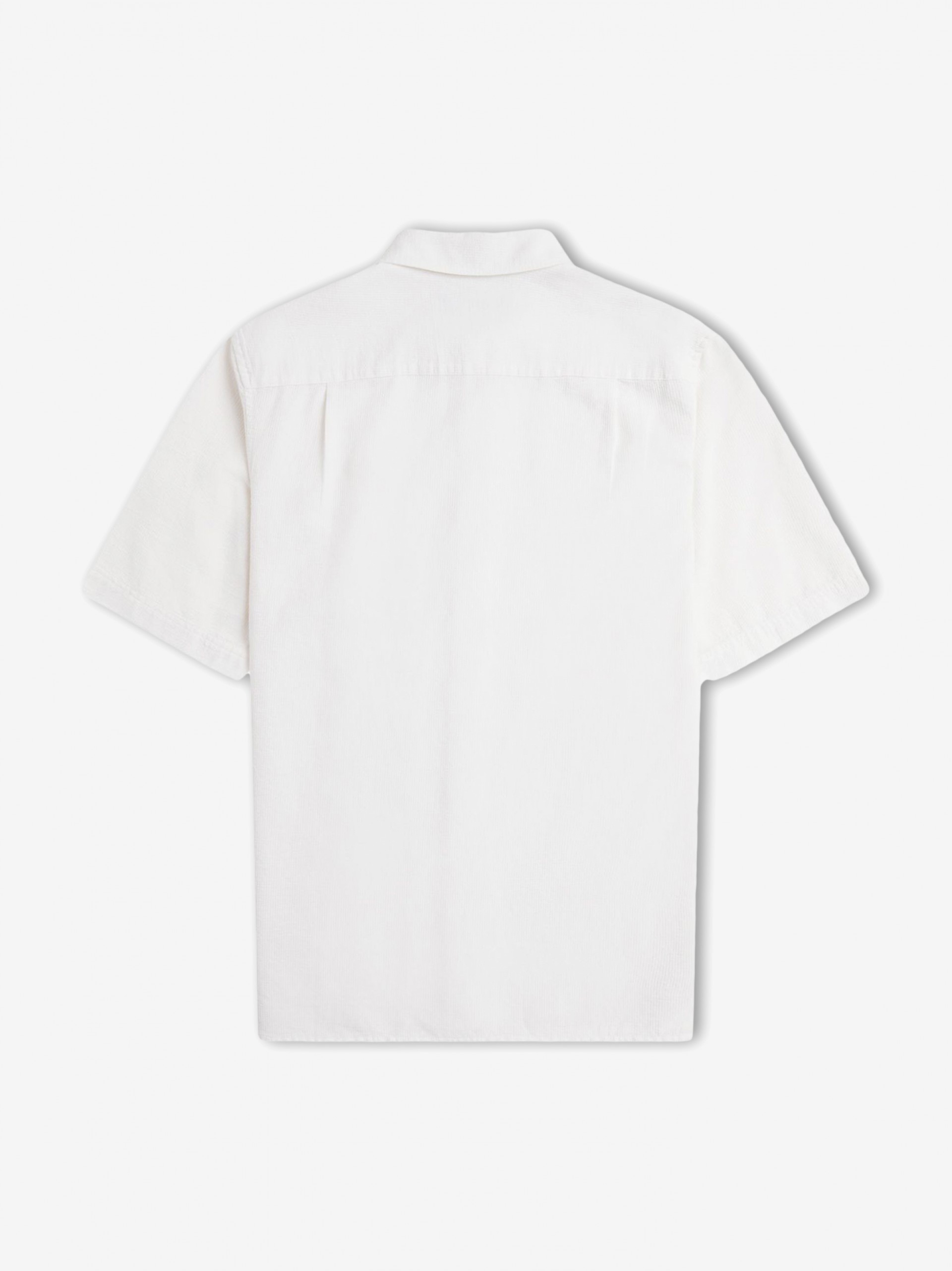 Camisa Fred Perry Textured Seersucker Branca